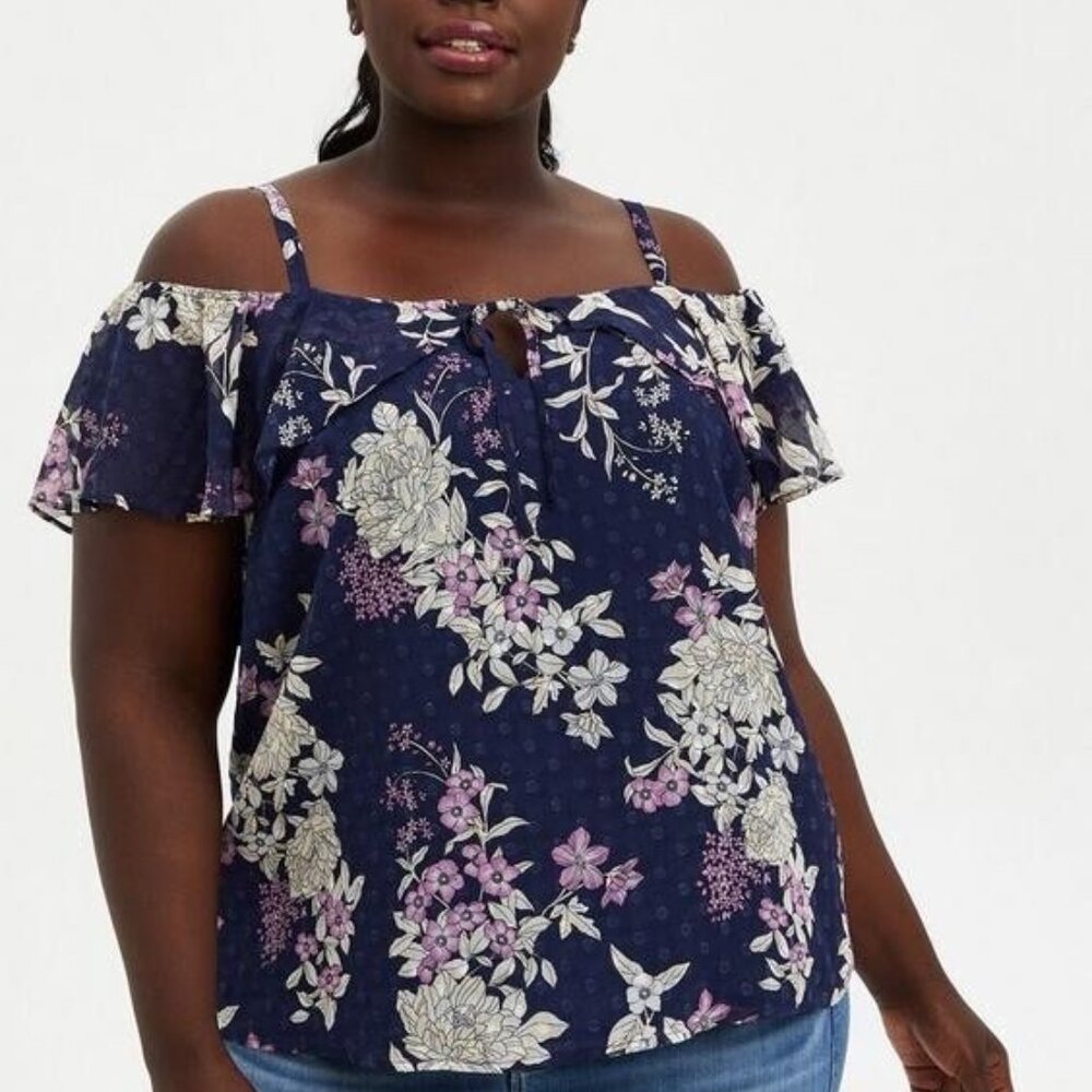Purple Torrid off the shoulder top